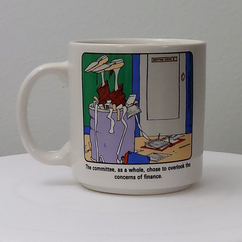 Vintage 1980s The Neighborhood Forgotten Finances Mug Jerry Van Amerongen